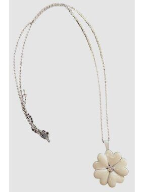 LIA SOPHIA- RHODIUM FLOWER NECKLACE WOMEN 43"